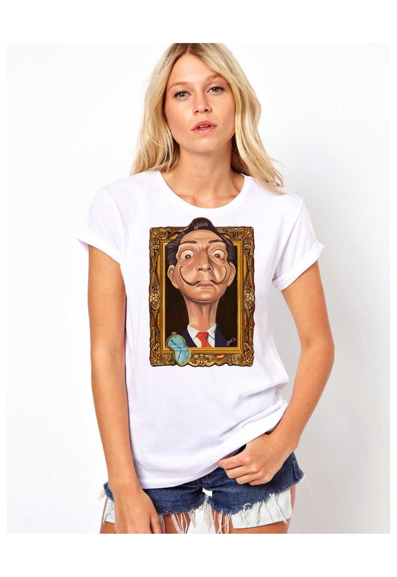 Tricou dama alb - Dali - Frame