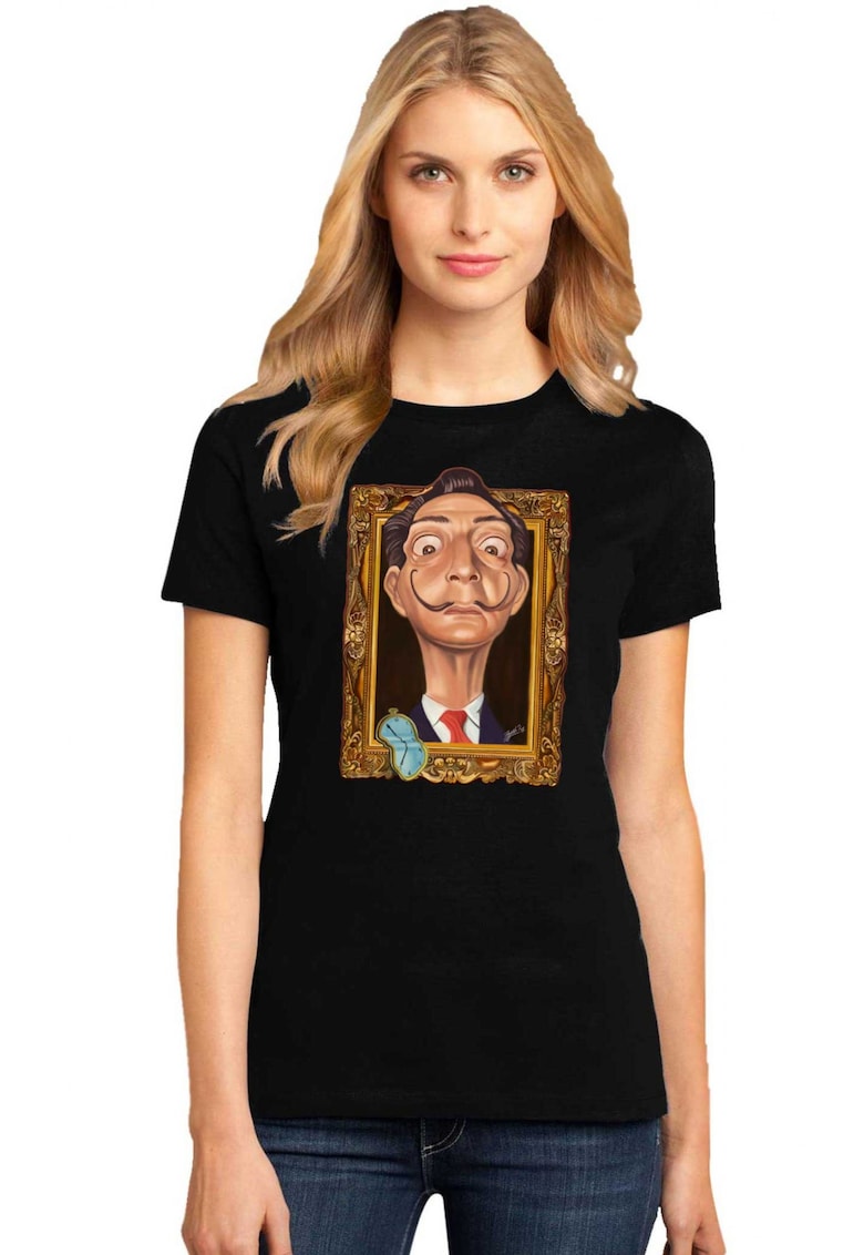 Tricou dama negru - Dali - Frame