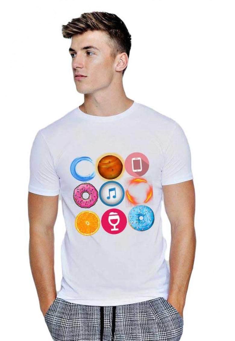 Tricou barbati alb - Circle