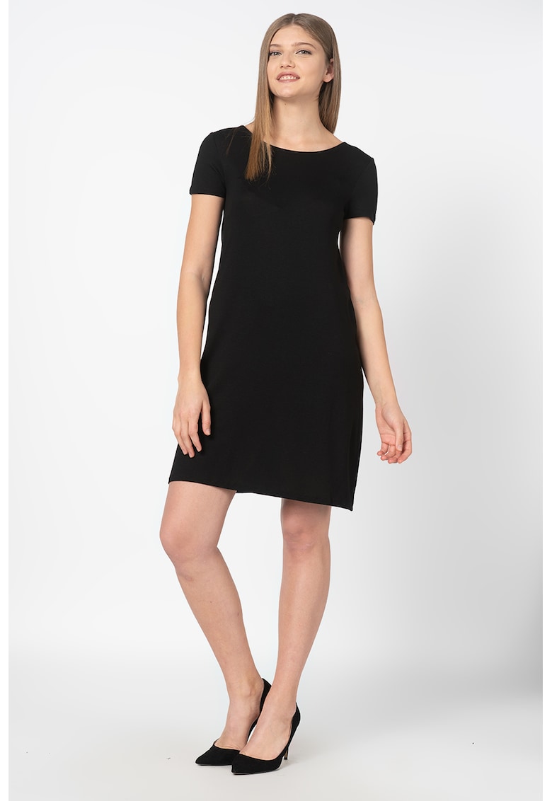 Rochie-tricou cu decolteu in V pe partea din spate si model