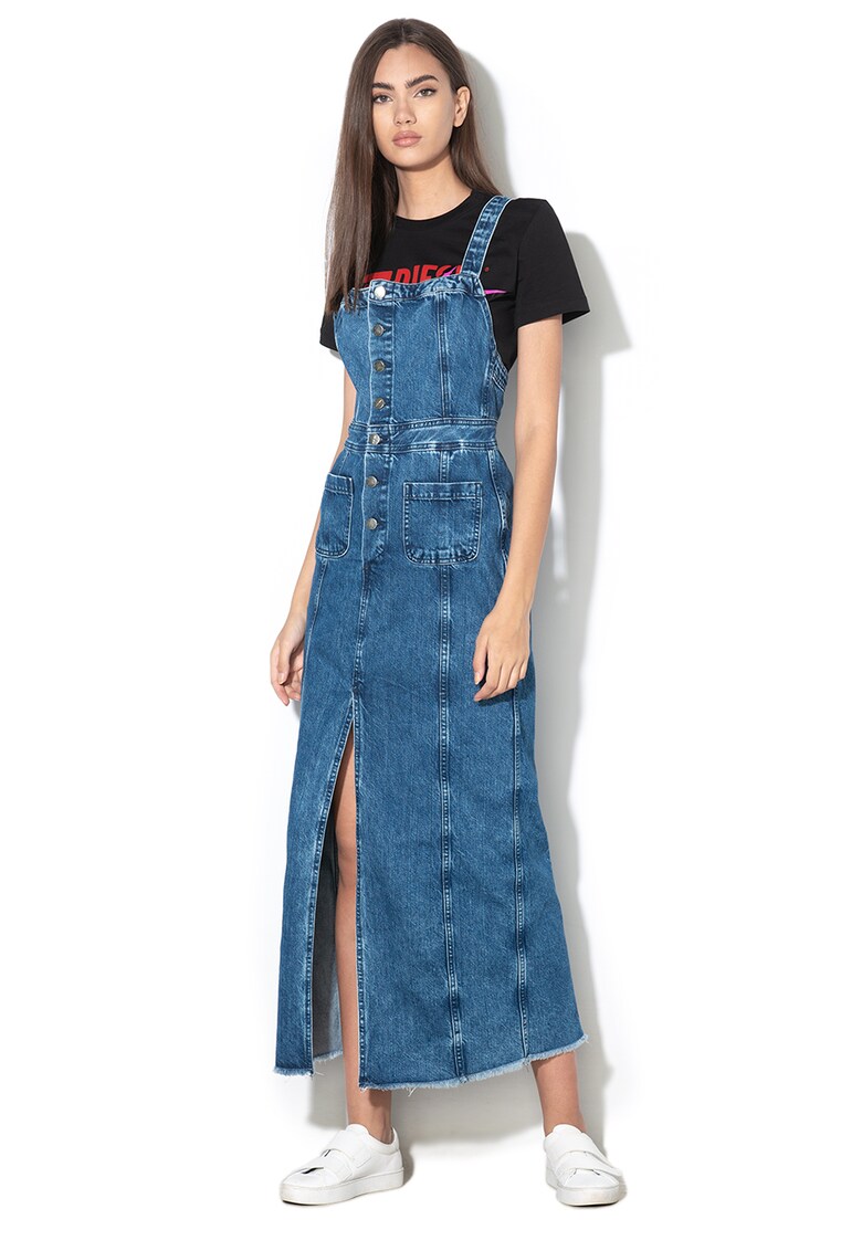 Rochie din denim cu bretele Lottie Dua Lipa x Pepe Jeans