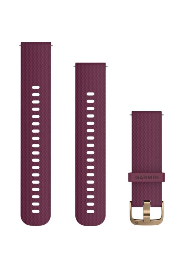 Curea ceas smartwatch Quick Release – 20mm – Silicone – Berry/Gold fashiondays imagine noua