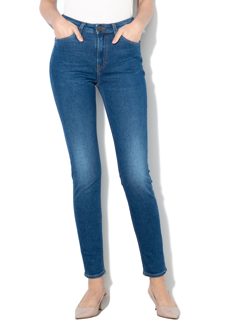 Lee Blugi skinny cu talie inalta Scarlett - Albastru