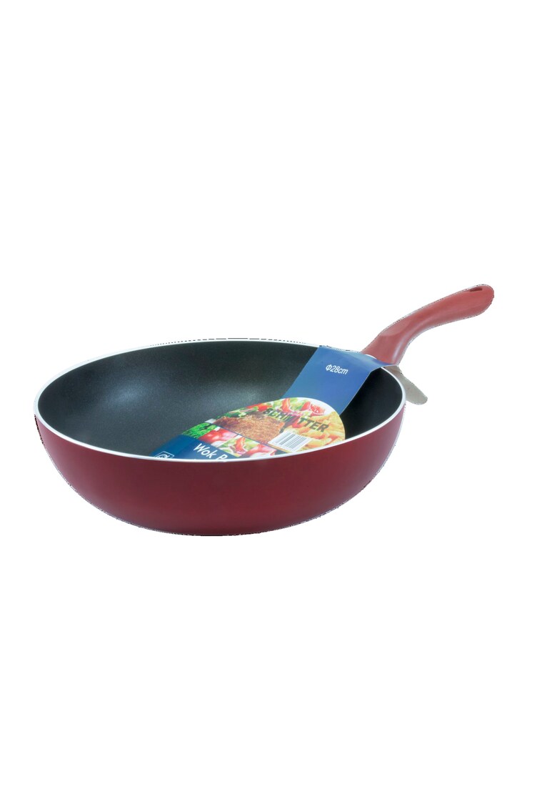 Tigaie Wok aluminiu teflonat - inaltime / adancime 9cm - 28x9 cm