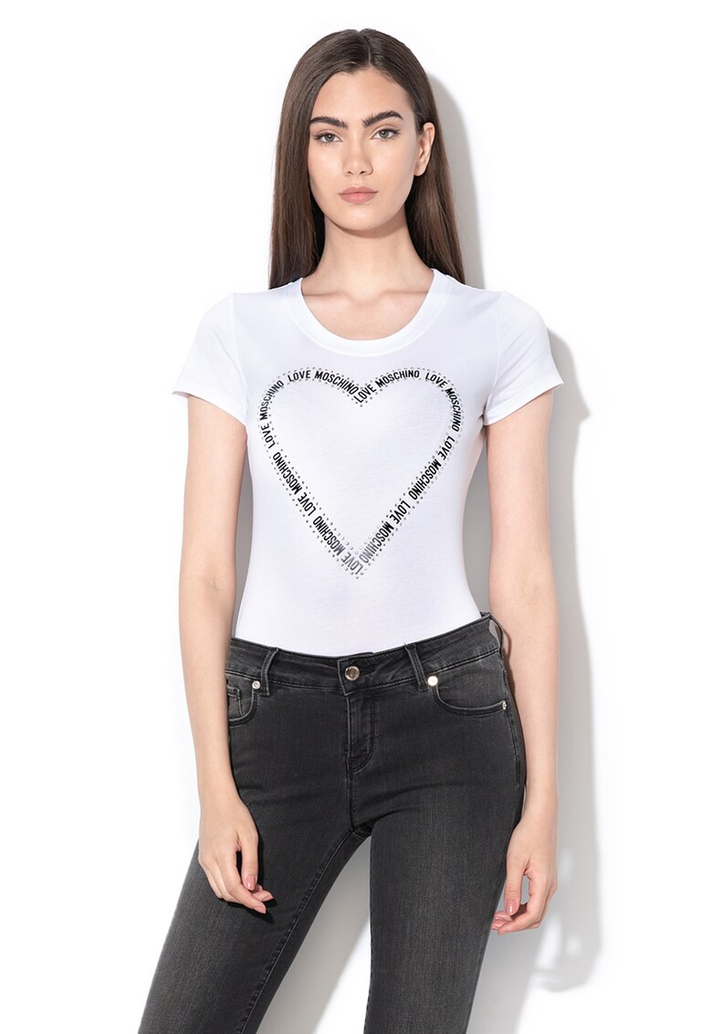 Tricou cu aplicatii de strasuri