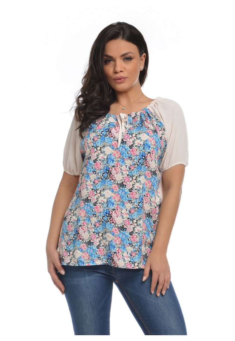 888115572-Bluza Dama Alba cu maneca scurta