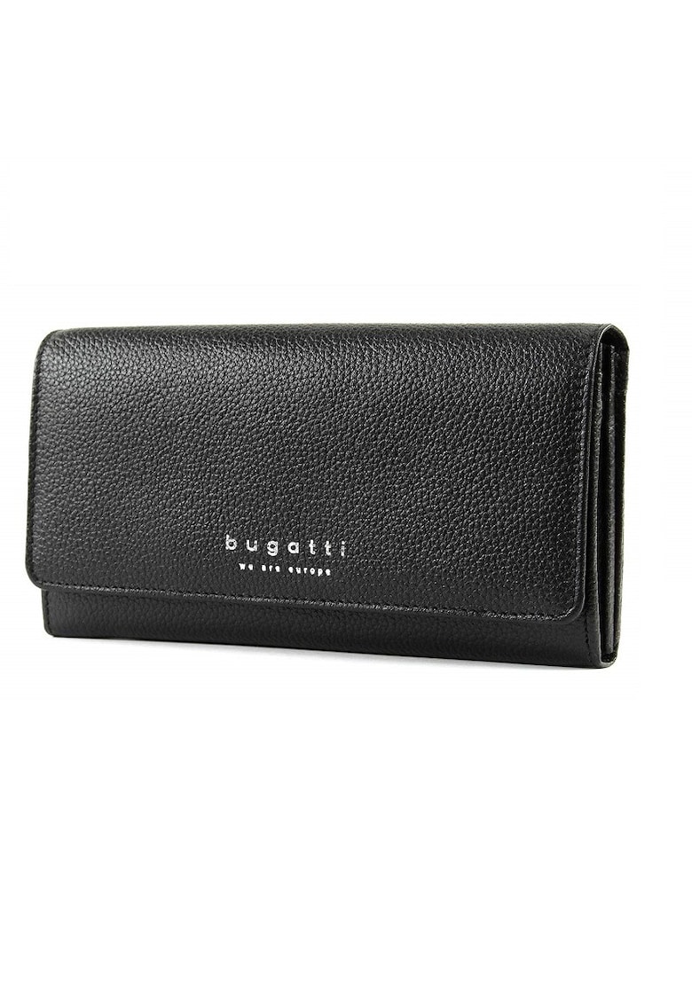 Portofel din piele Linda 16CC - Negru mat