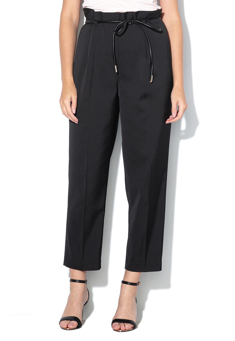 Pantaloni conici cu curea in talie Eviia