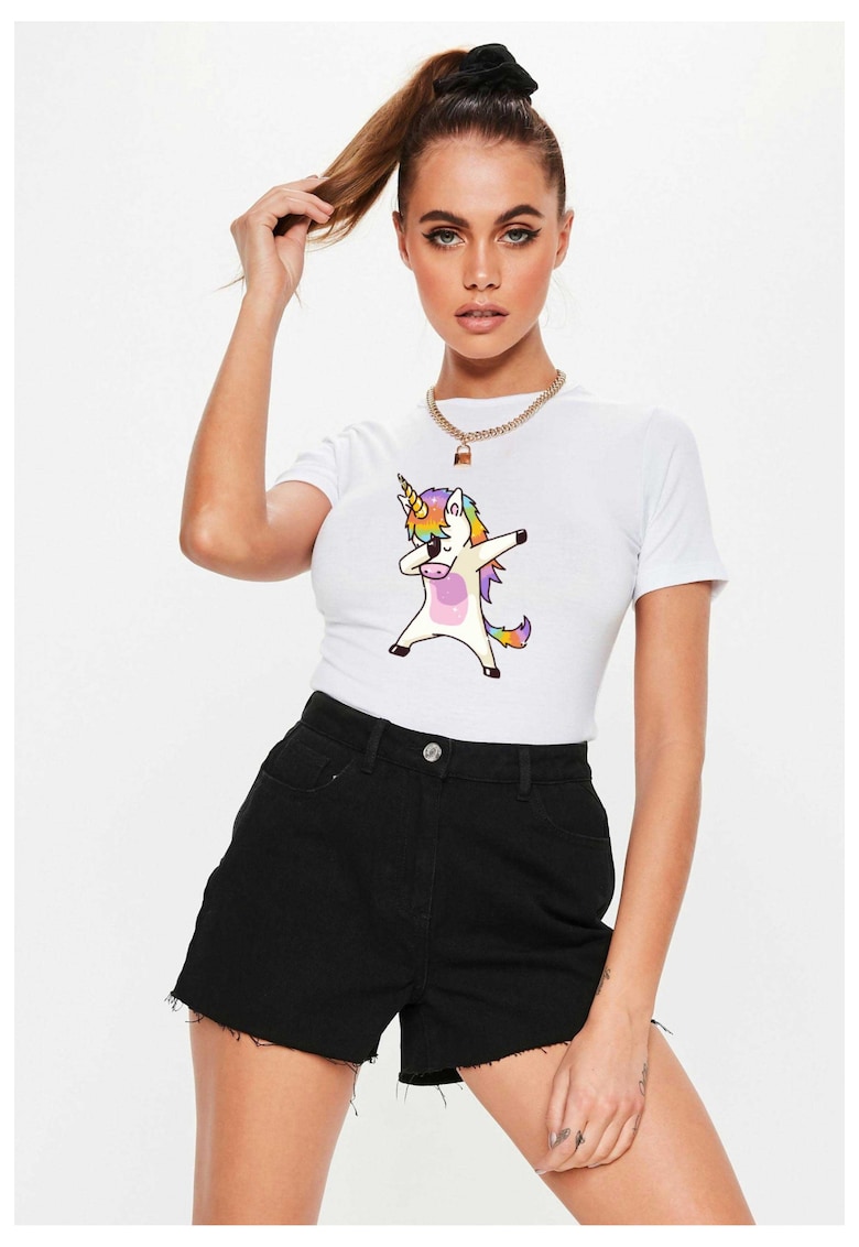 Tricou dama alb - Cool Unicorn