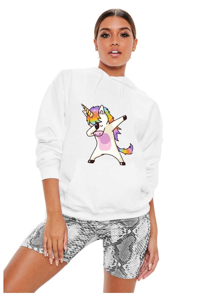 Hanorac dama alb - Cool Unicorn