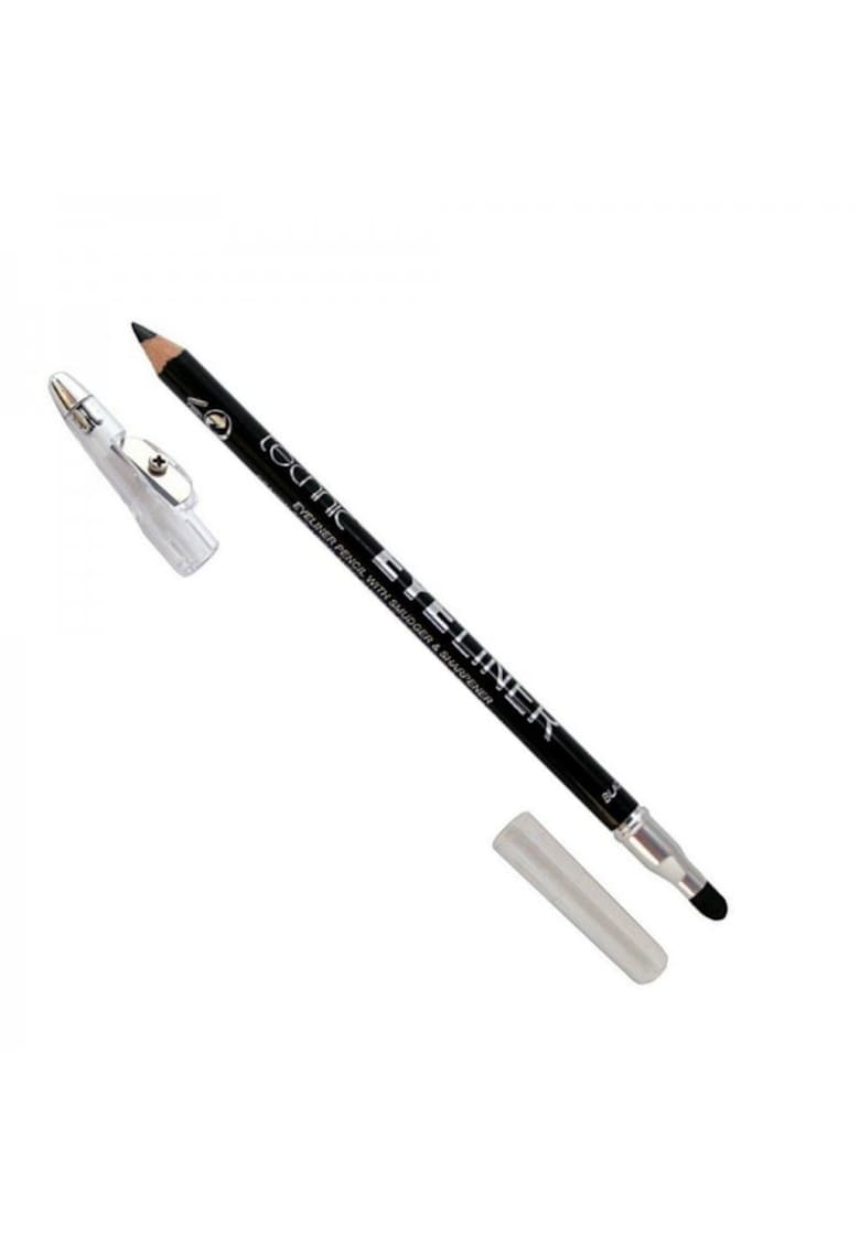 Creion de ochi  Eyeliner cu ascutitoare si buretel - Negru 17072 Creion de ochi  Eyeliner cu ascutitoare si buretel - Negru 17072
