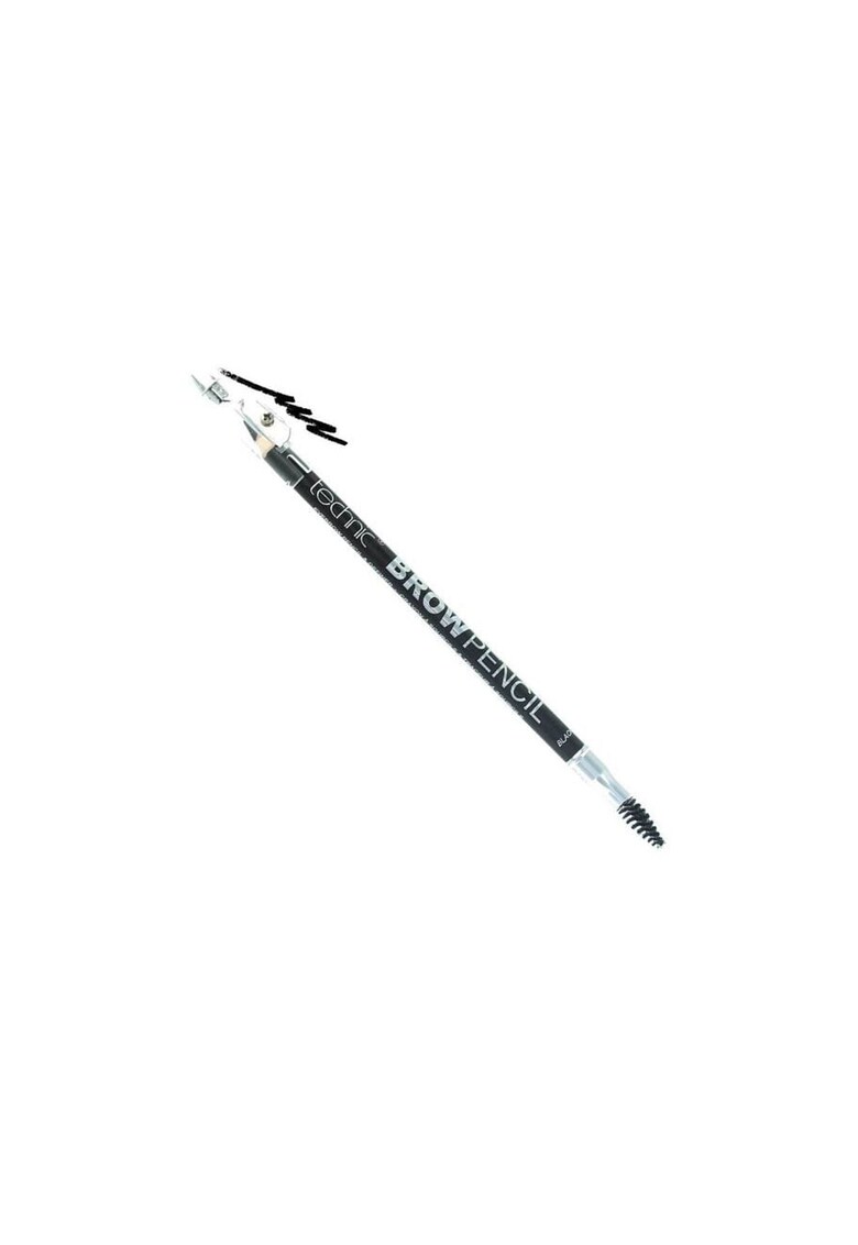 Creion de sprancene  Brow Pencil cu ascutitoare si periuta - Black