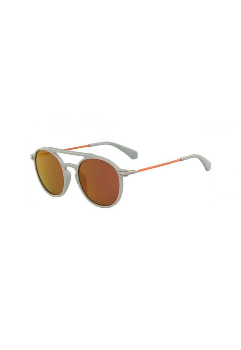 Ochelari de soare aviator rotunzi - cu model colorblock