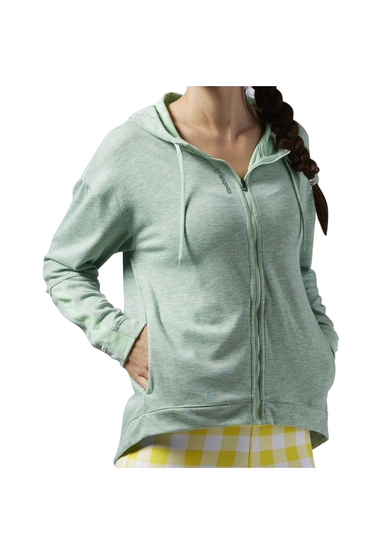 Hanorac  Workout Ready Full Zip pentru femei - verde