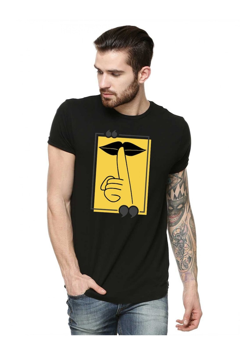 Tricou barbati negru - Don`t Speak