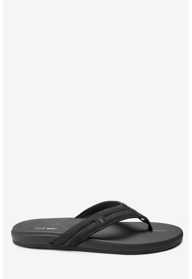 Papuci flip-flop cu cusaturi discrete