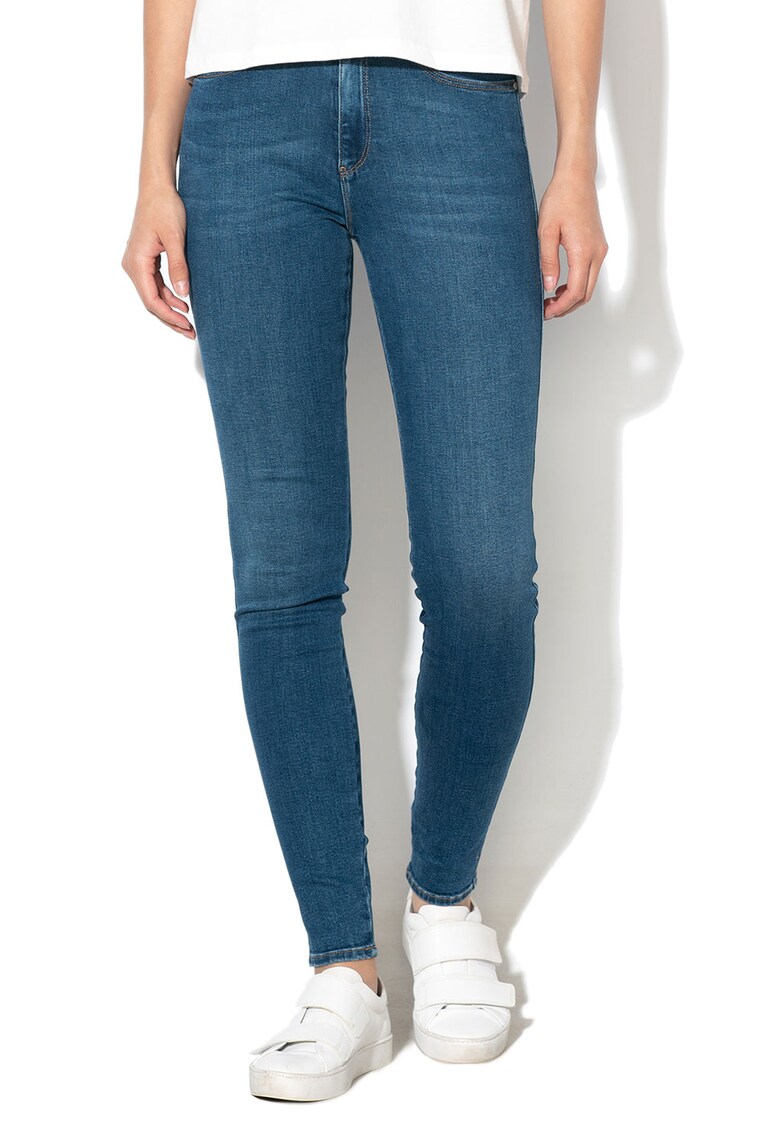 Blugi skinny cu talie inalta Blugi skinny cu talie inalta