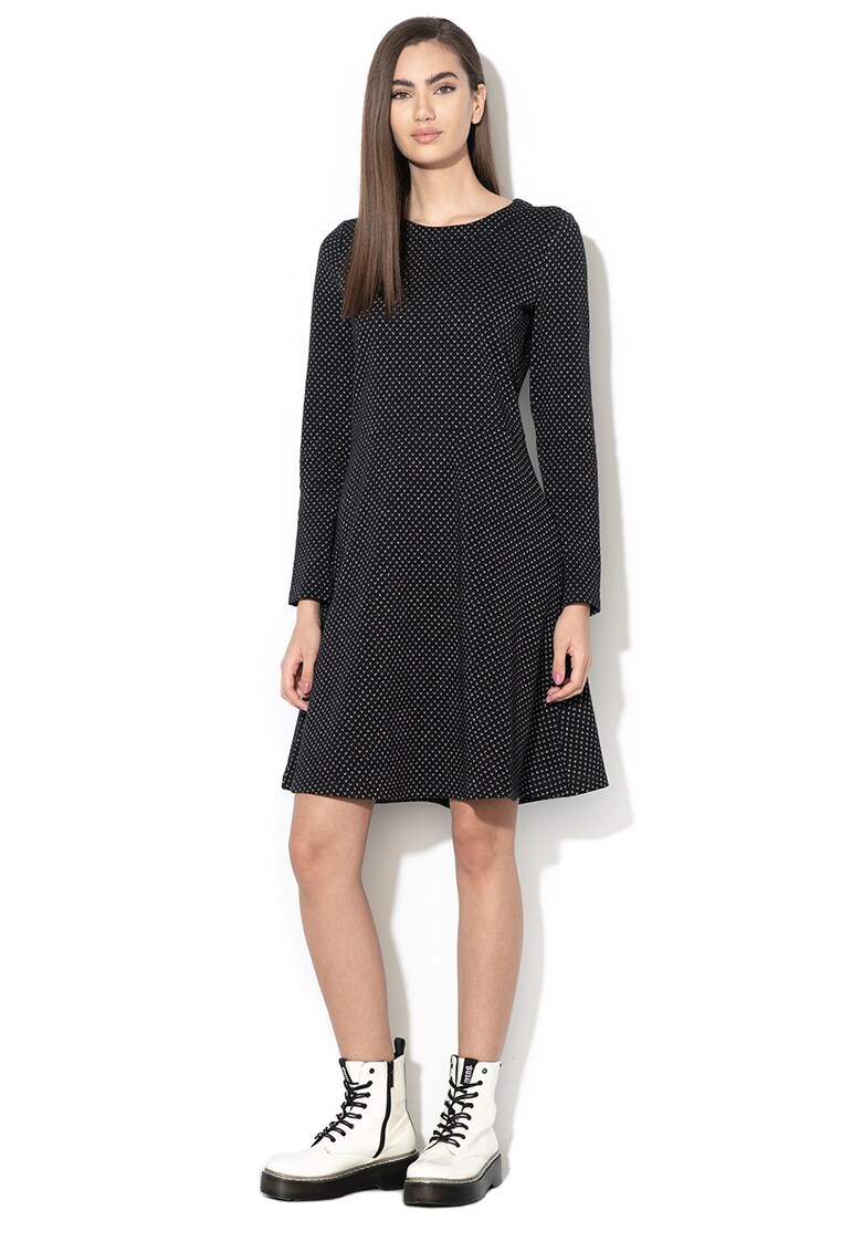 Rochie evazata cu insertii metalizate