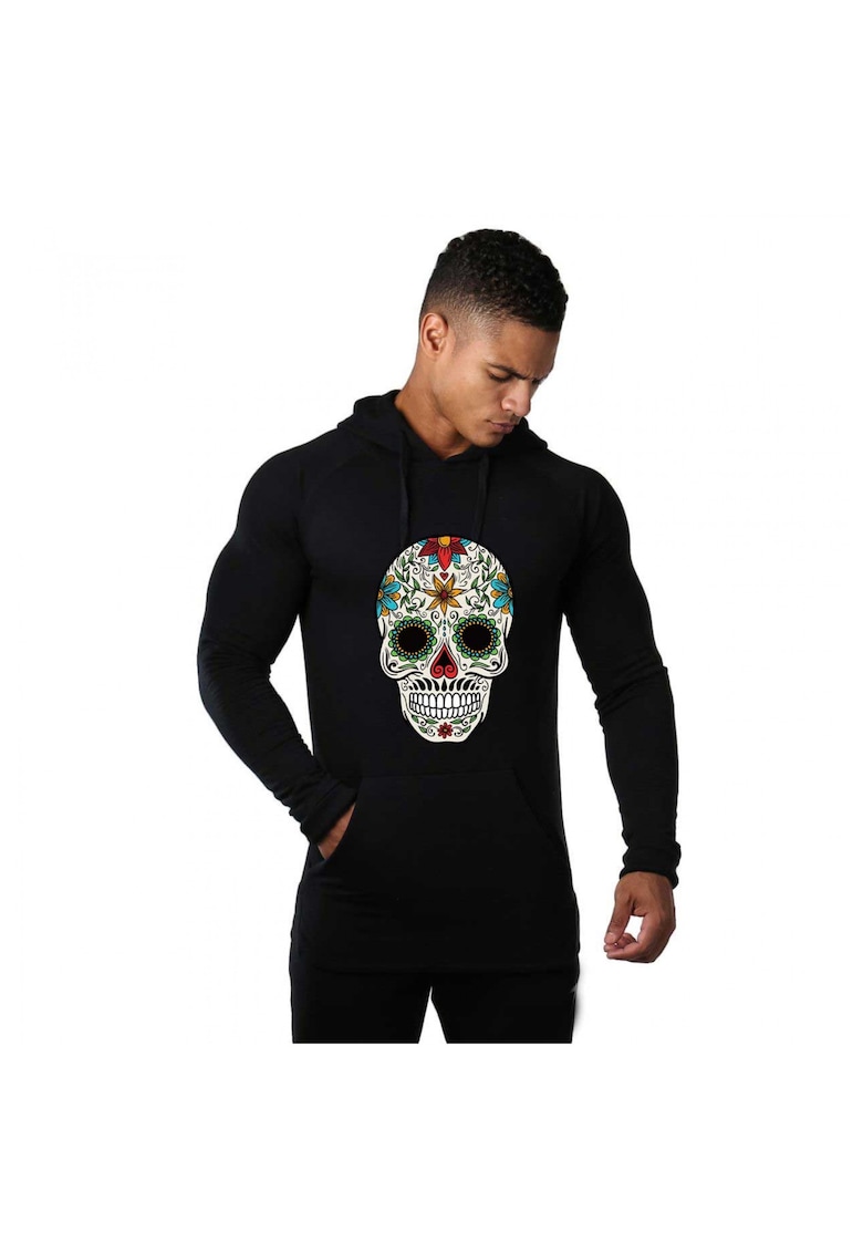 Hanorac Barbati Negru - Sugar Skull Colorful - 2