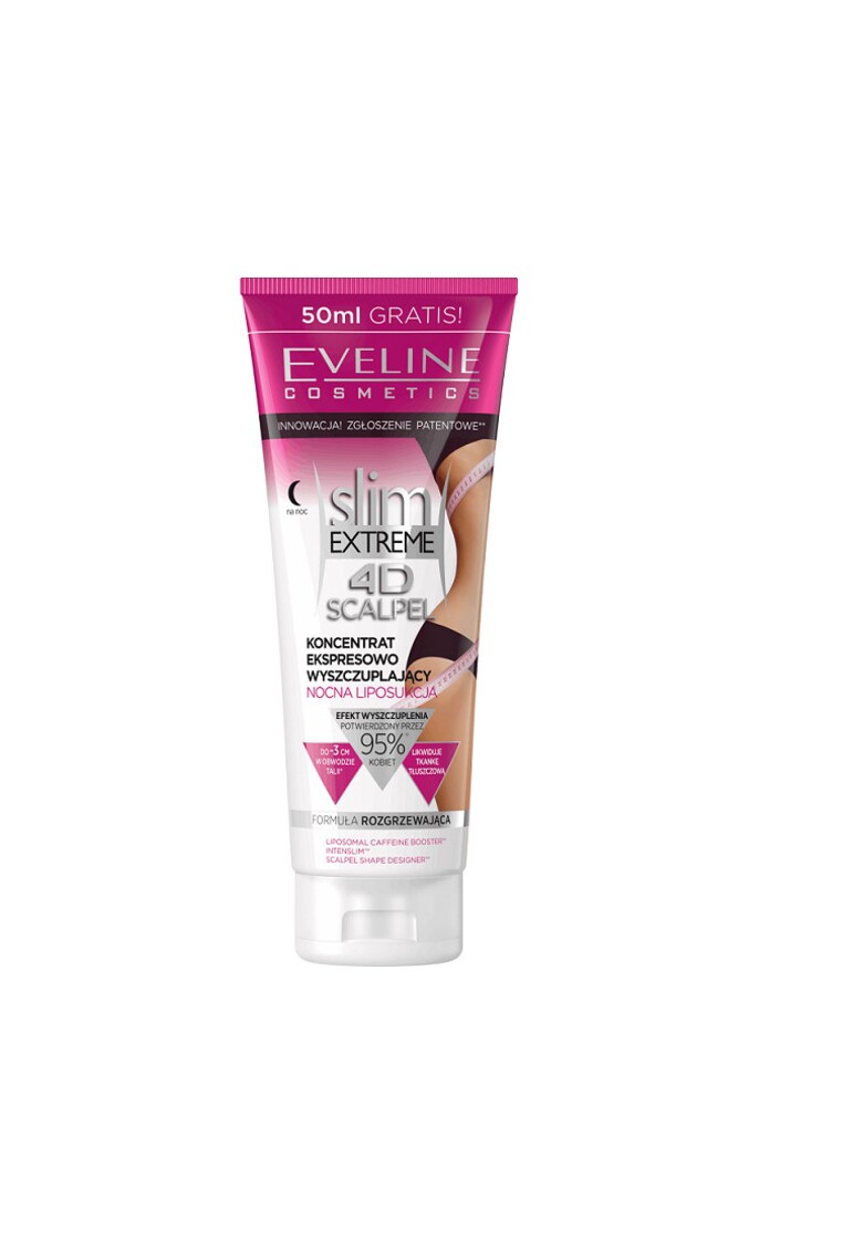 Eveline Slim Extreme 4D Scalpel Express Slimming Concentrate Night Liposuction ser de modelare pe abdomen - coapse si fese 250 ml