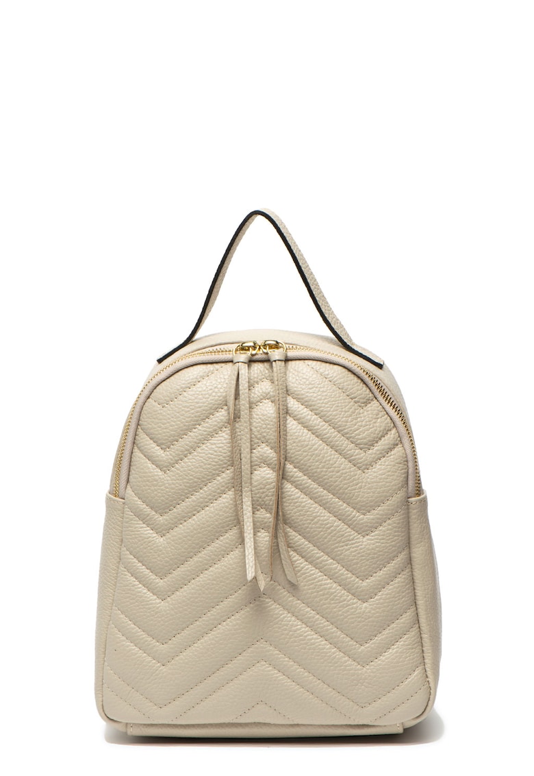 Rucsac de piele cu detalii cu model chevron