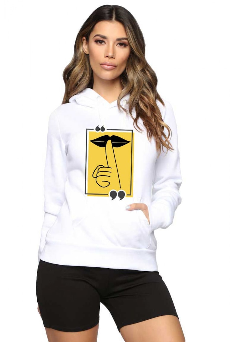 Hanorac de dama alb - Don`t Speak