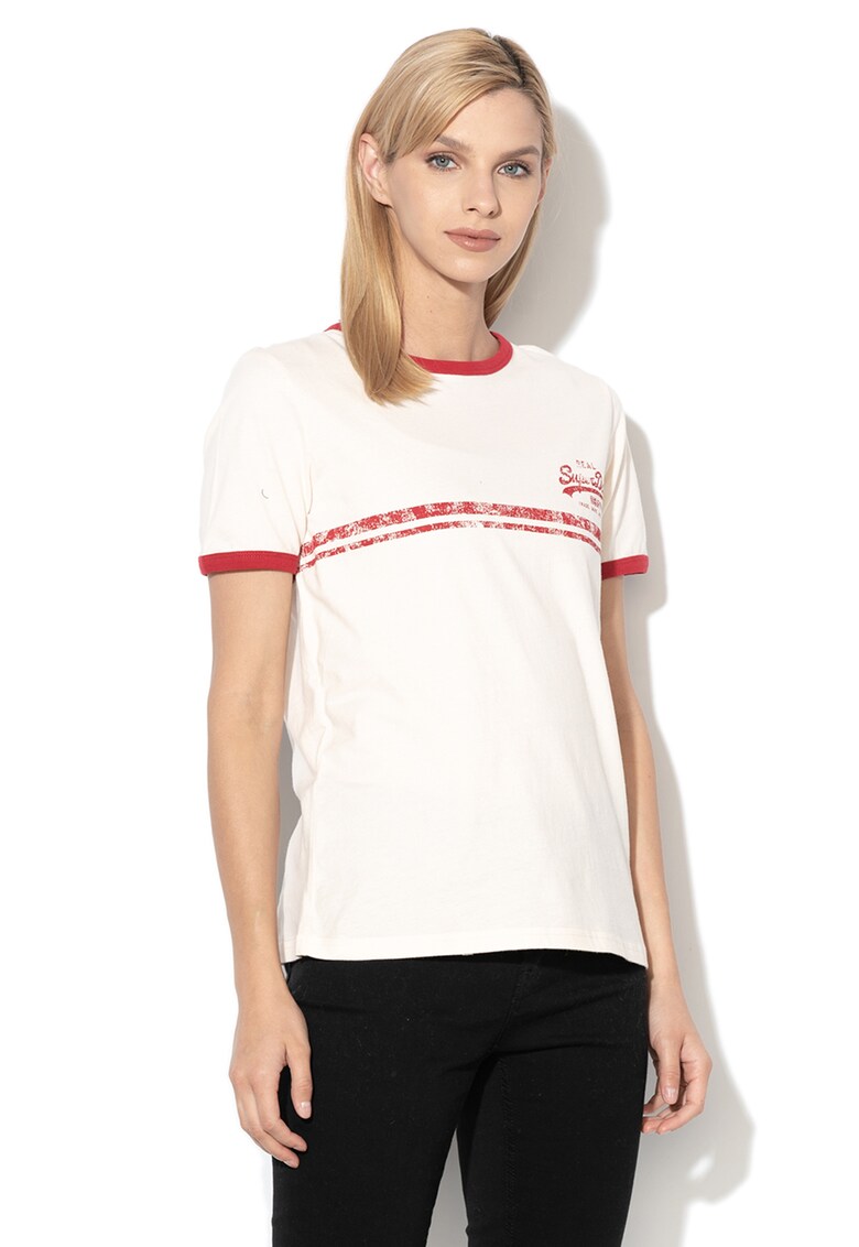 Tricou cu imprimeu logo pe piept Vintage Ringer