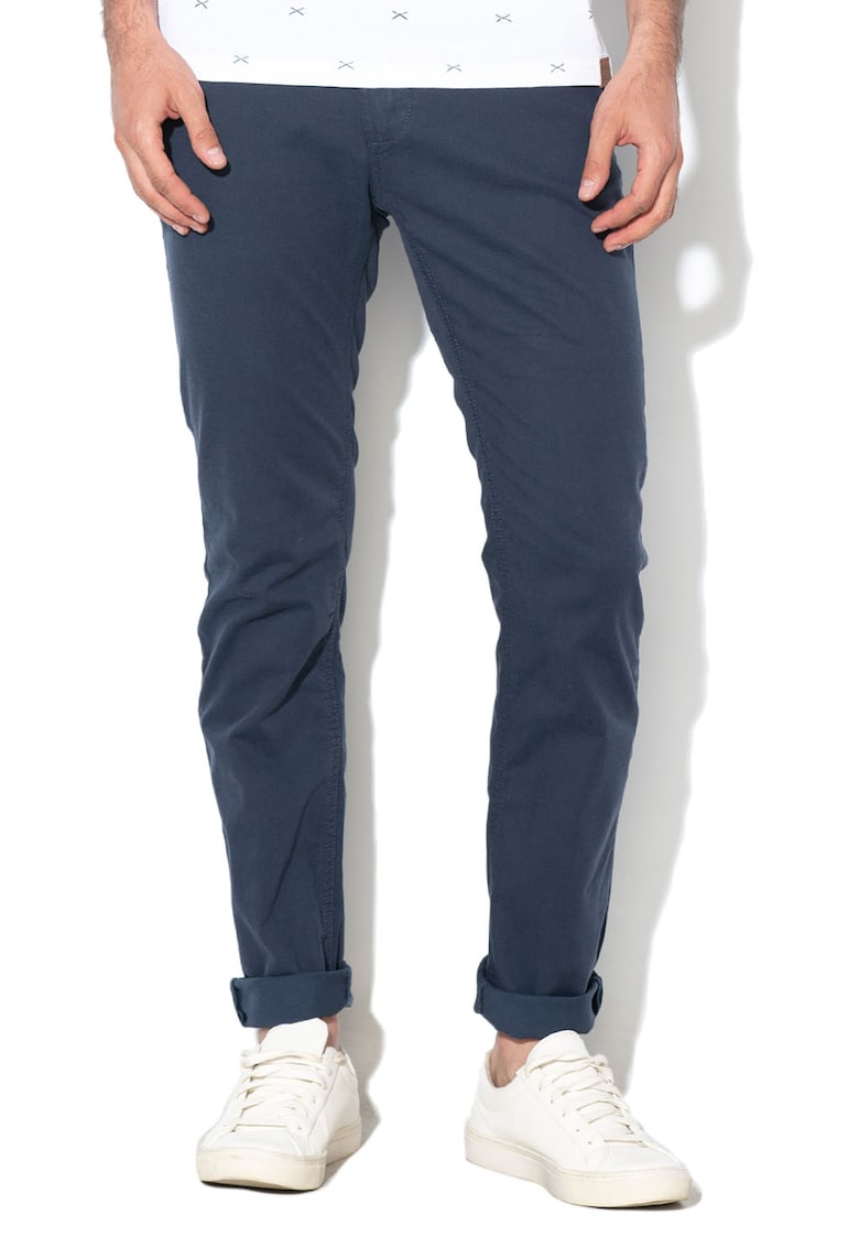 Pantaloni chino cu aspect texturat