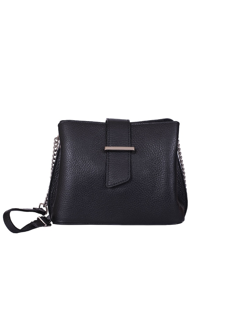 Mini poseta dama din piele Avery - Negru