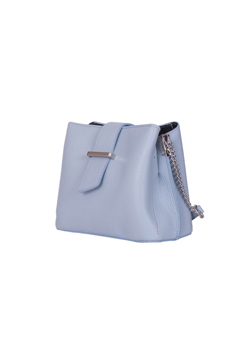 Mini poseta dama din piele Avery - Albastru deschis