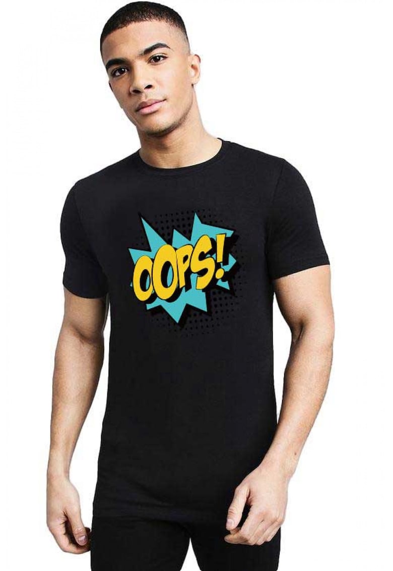 Tricou barbati negru - Oops