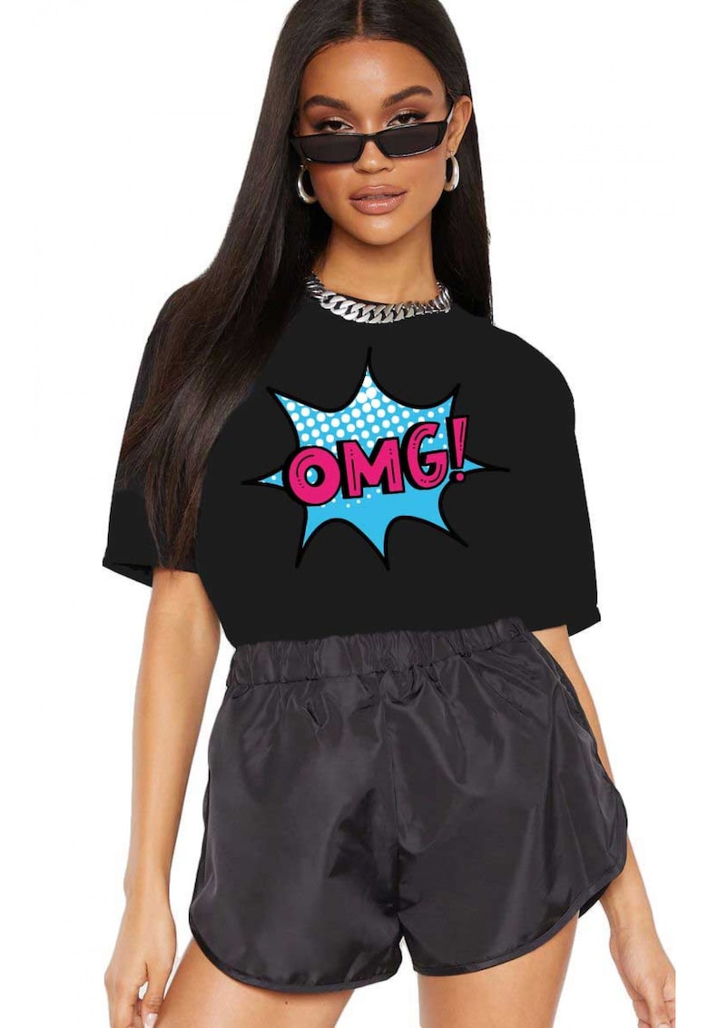 Tricou dama negru - OMG