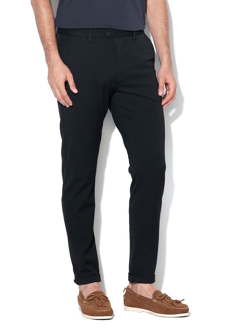 Pantaloni chino slim fit cu buzunare oblice Marco