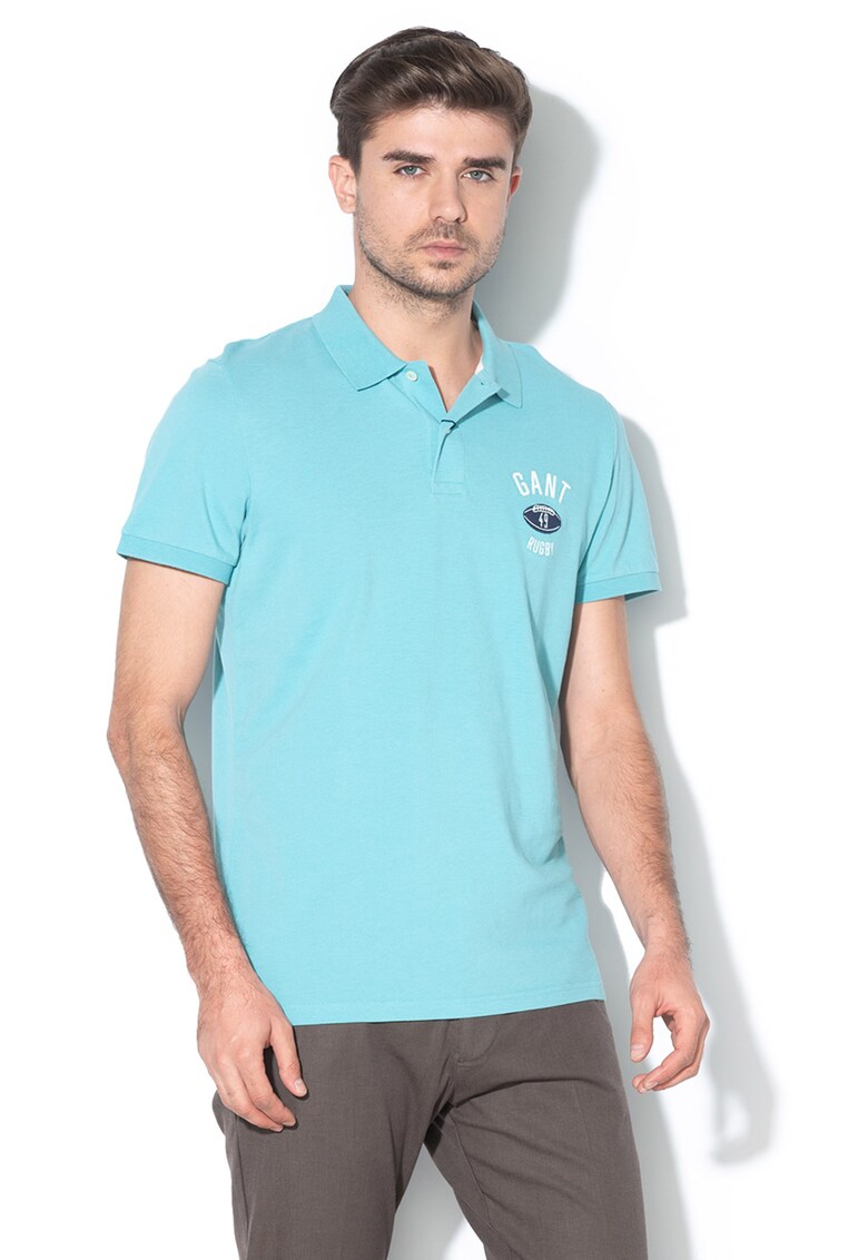 Tricou polo din material pique cu broderie logo