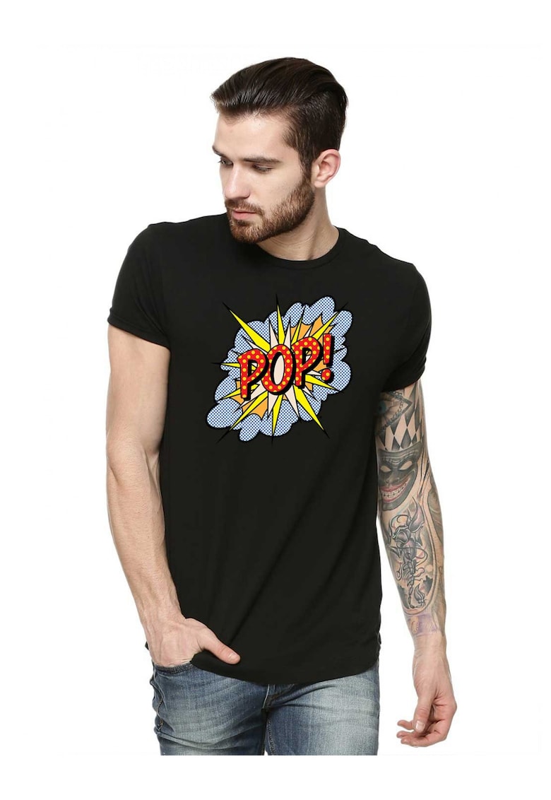 Tricou barbati negru - POP