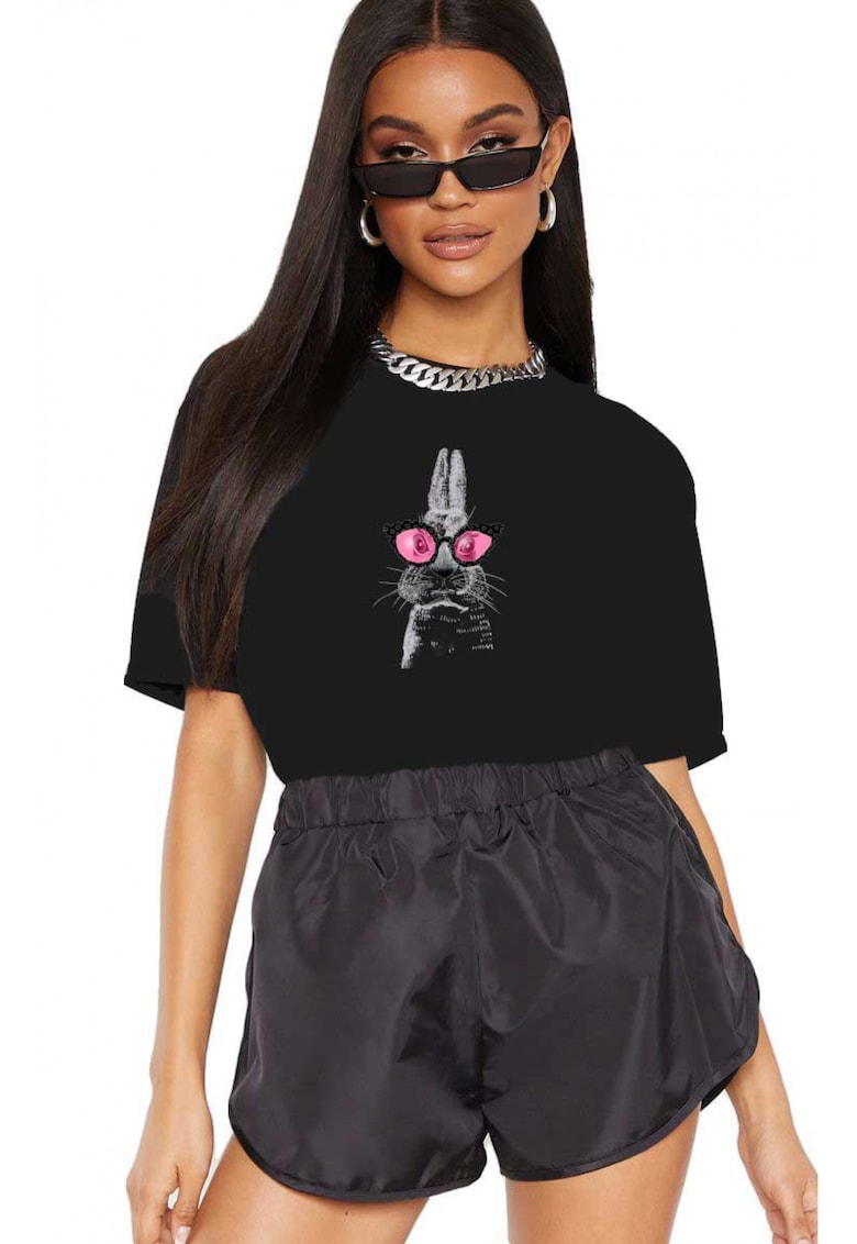 Tricou dama negru - Bunny Fashion