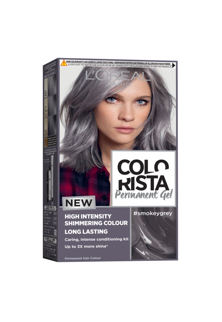 Vopsea de par gel permanenta Colorista Smokey Grey - 204 ml