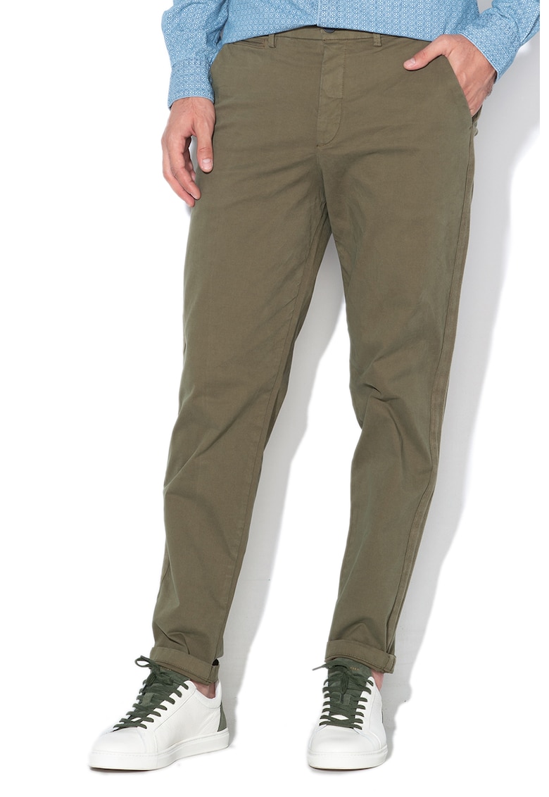 Pantaloni chino slim fit cu croiala conica Danie