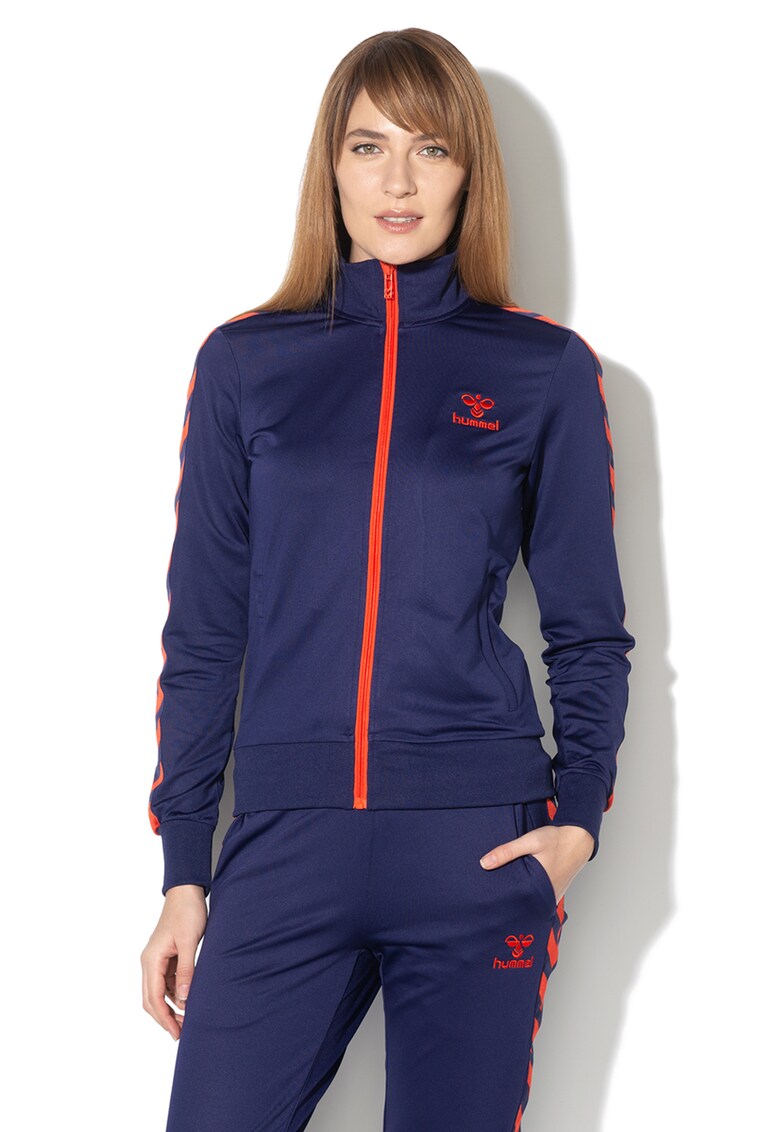 Bluza sport cu fermoar si logo Nelly