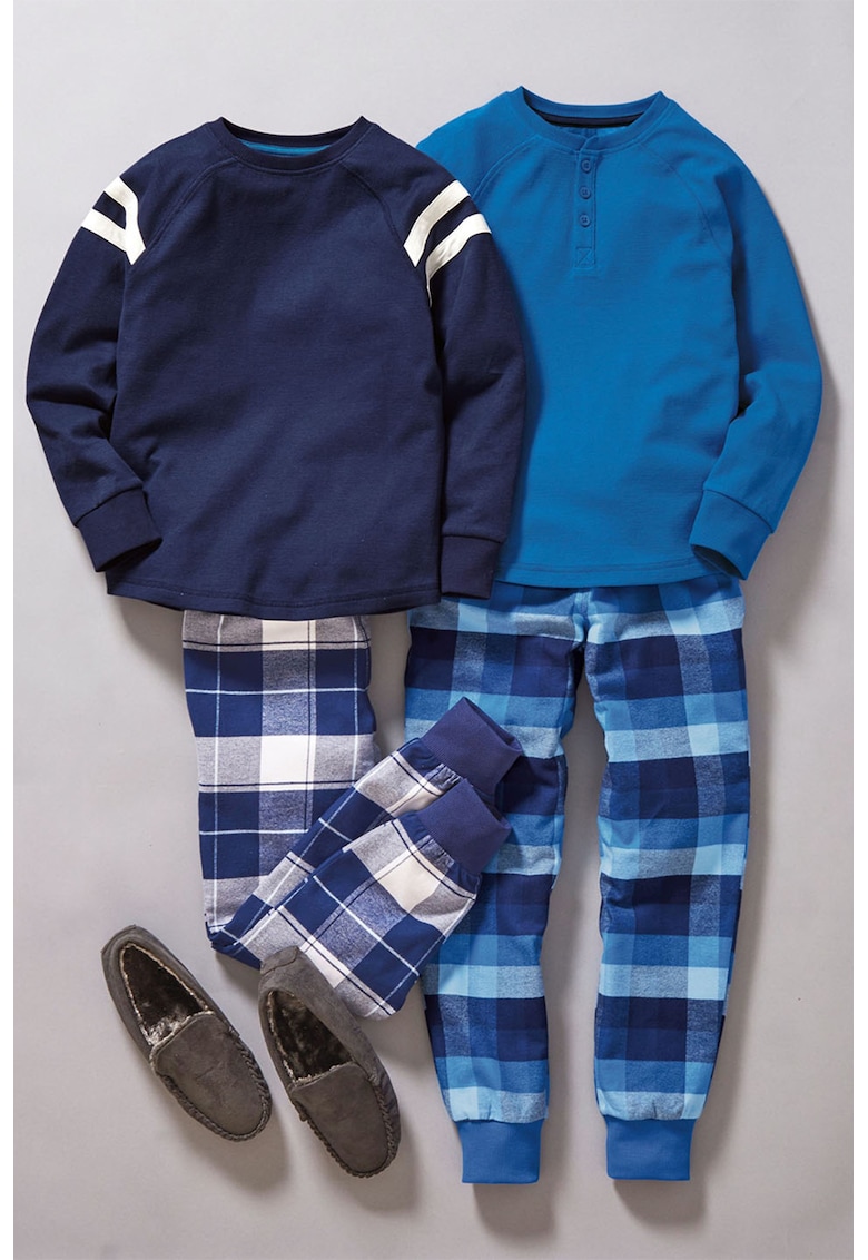 Set de pijamale cu pantaloni in carouri - 2 perechi thumbnail