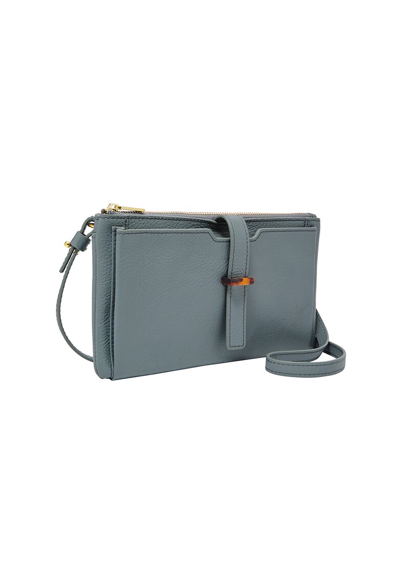 Geanta crossbody mica cu garnituri de piele ecologica Gina