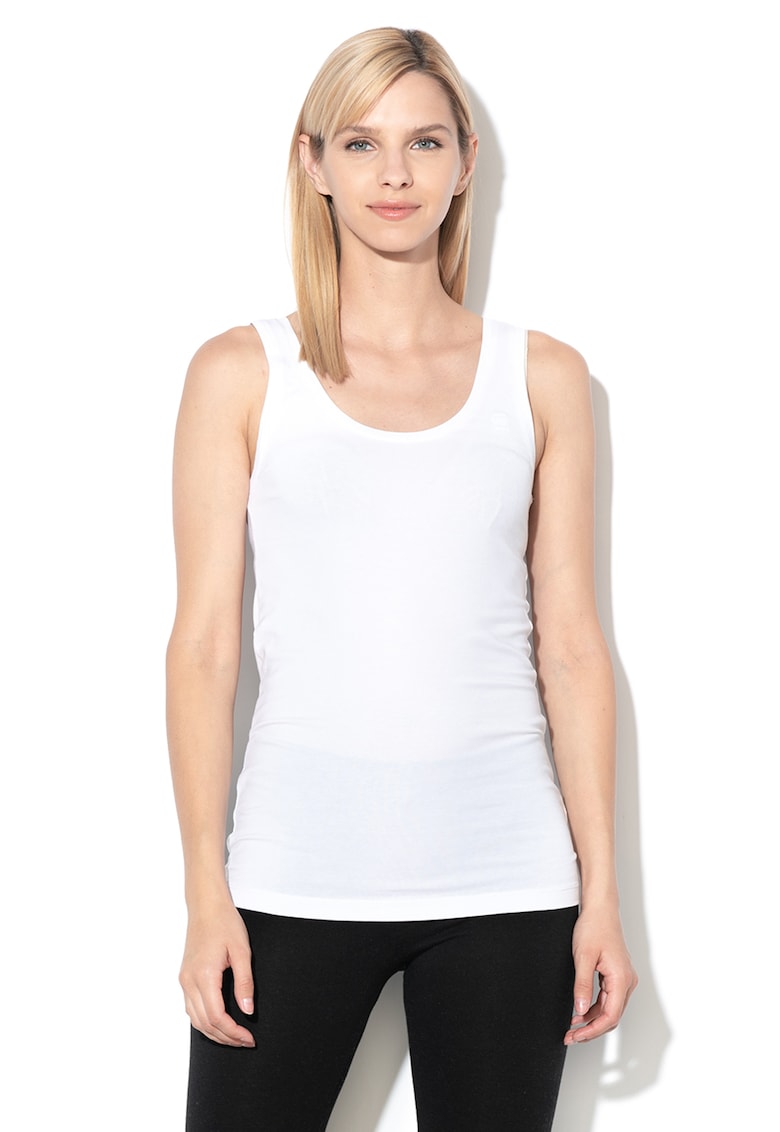 G-Star RAW Top slim fit din bumbac organic Base - Alb