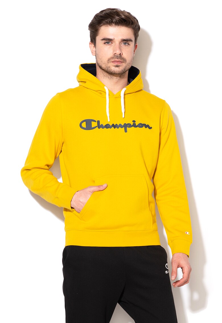 Hanorac comfort fit cu imprimeu logo si buzunar kangaroo