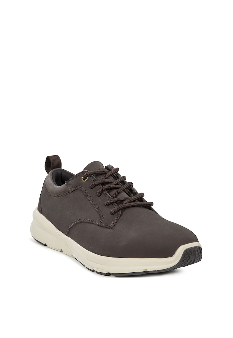 Pantofi sport low cut din piele nabuc Carlan