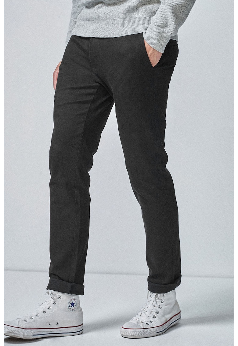 Pantaloni chino slim fit elastici