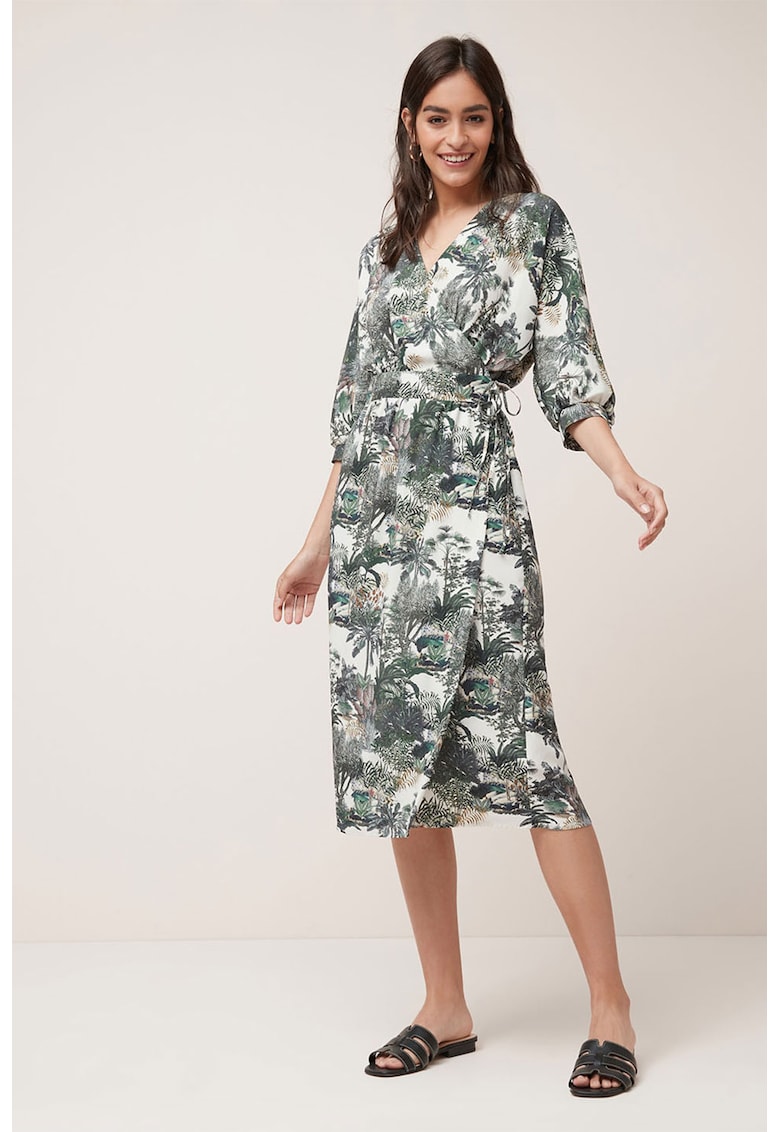 Rochie petrecuta cu model tropical