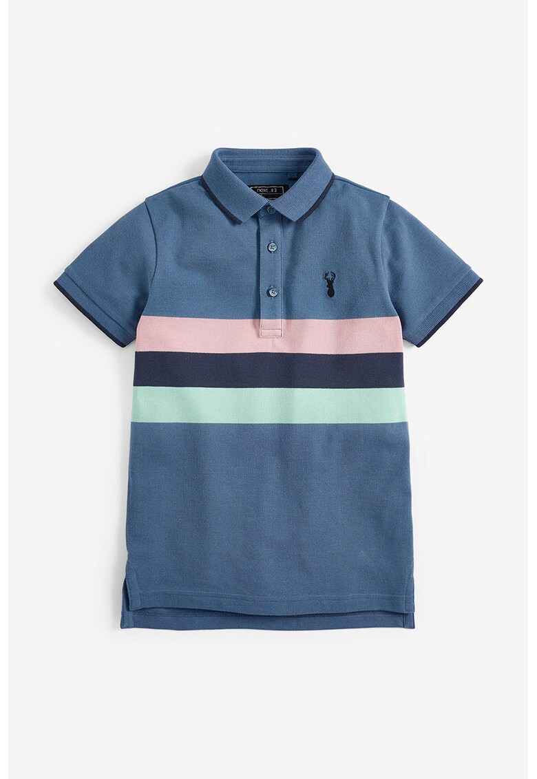 Tricou polo cu model colorblock