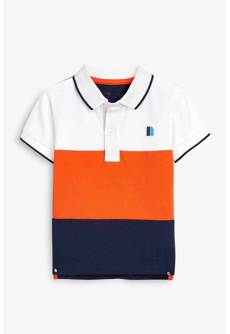 Tricou polo cu model colorblock