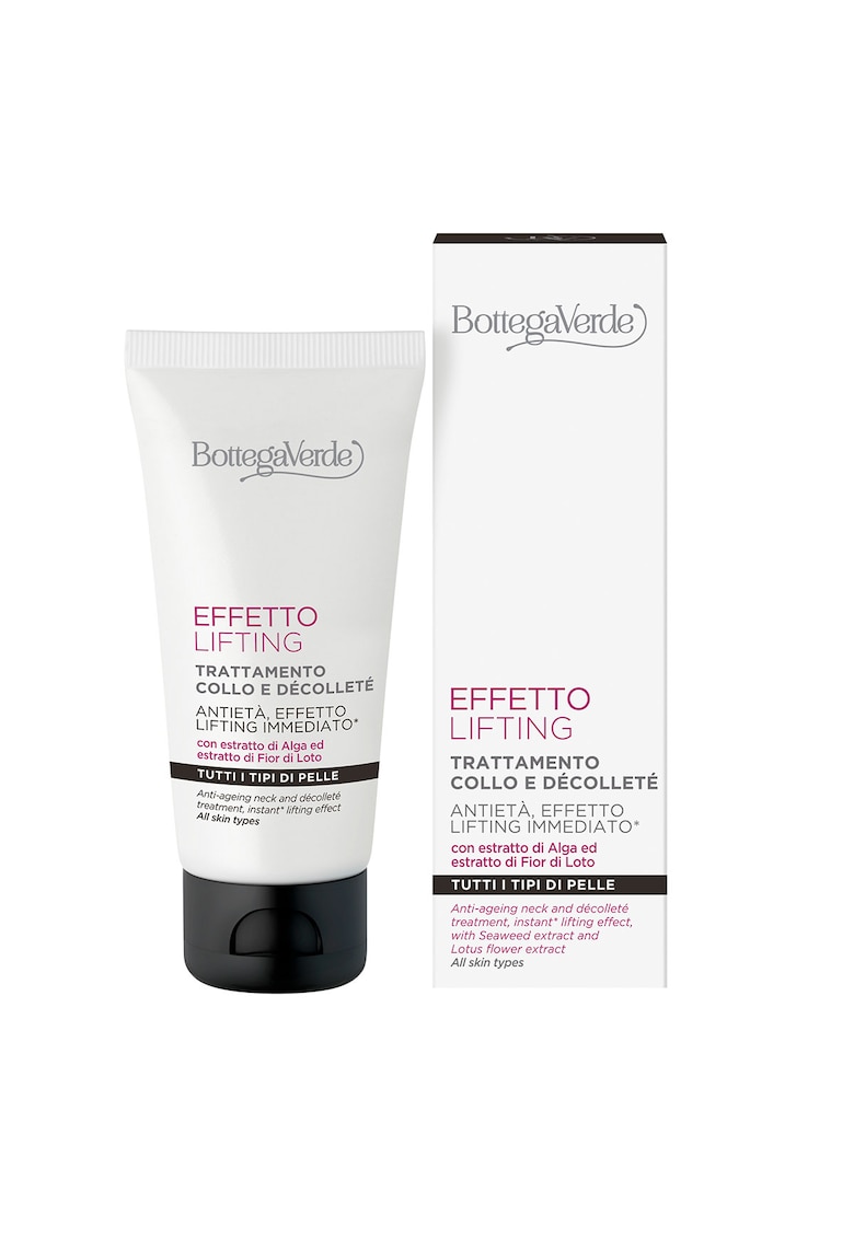 Tratament lifting pentru gat si decolteu cu derivati din soia - extract din alge si flori de lotus - Effetto Lifting - 50 ML - Tratament lifting pentru gat si decolteu cu derivati din soia - extract din alge si flori de lotus - Effetto Lifting - 50 ML -