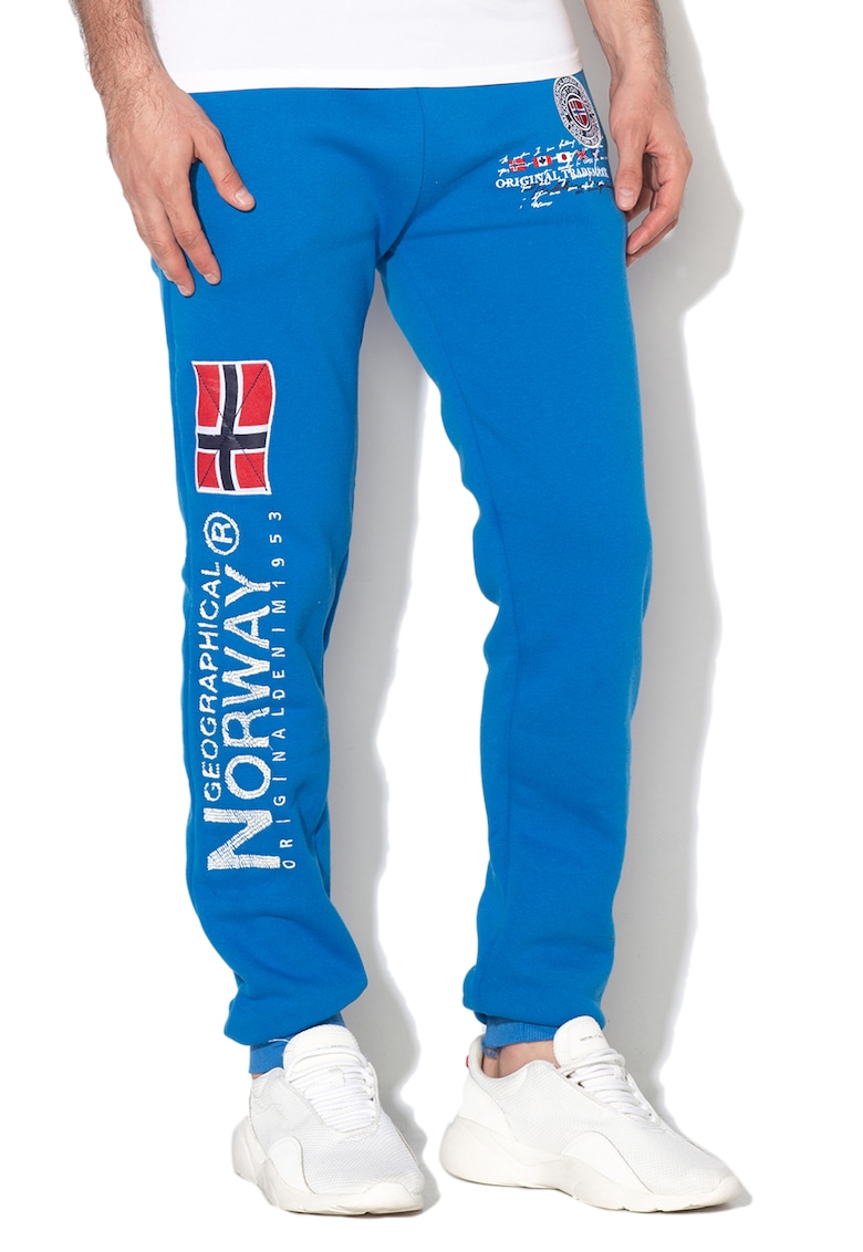 Pantaloni sport cu logo brodat Magraf